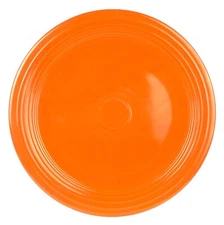 Vintage Unsigned FIESTA Fiestaware HL Co USA Orange 14” Chop Plate Platter Chip1