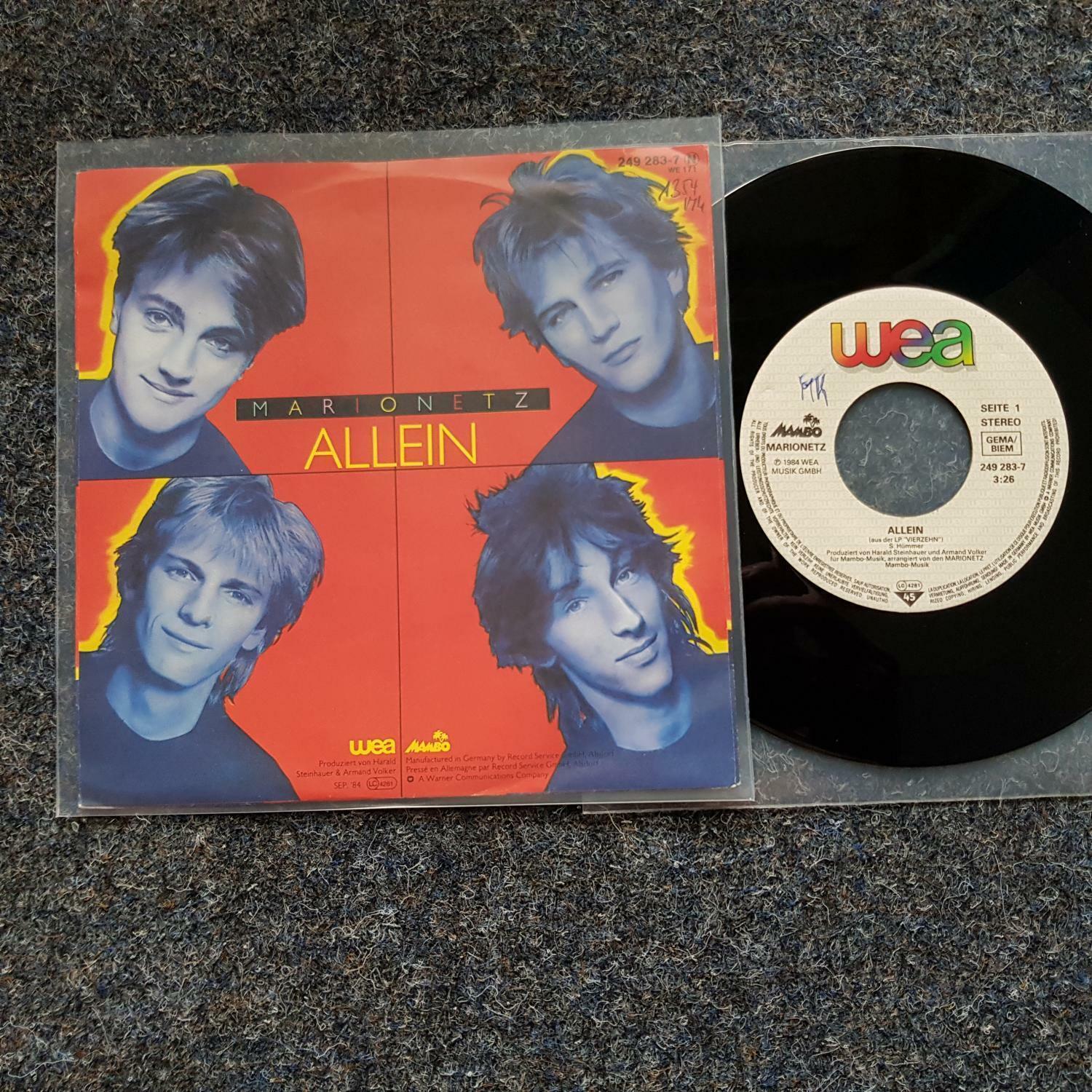 7"" Single Vinyl Marionetz - Allein NDW