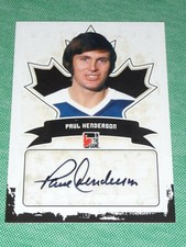 2010-11 ITG Canadiana PAUL HENDERSON Autograph RARE AUTO 