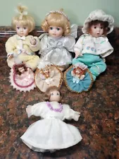 7 Vintage Misc Porcelain Dolls