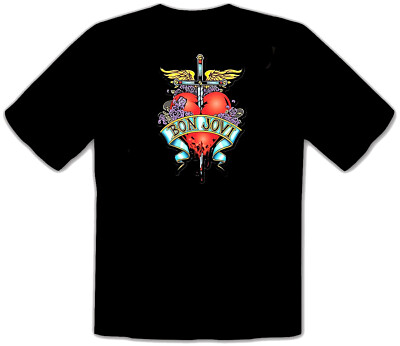 Bon Jovi SCHWARZE Rock Musik SCHWARZE Kinder T-Shirt -533_Kids