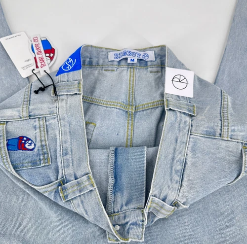 Polar Skate Co Ukskate Big Boy Jeans Dark Blue Wash Baggy Loose Fit Skate Denim* - Picture 9 of 32