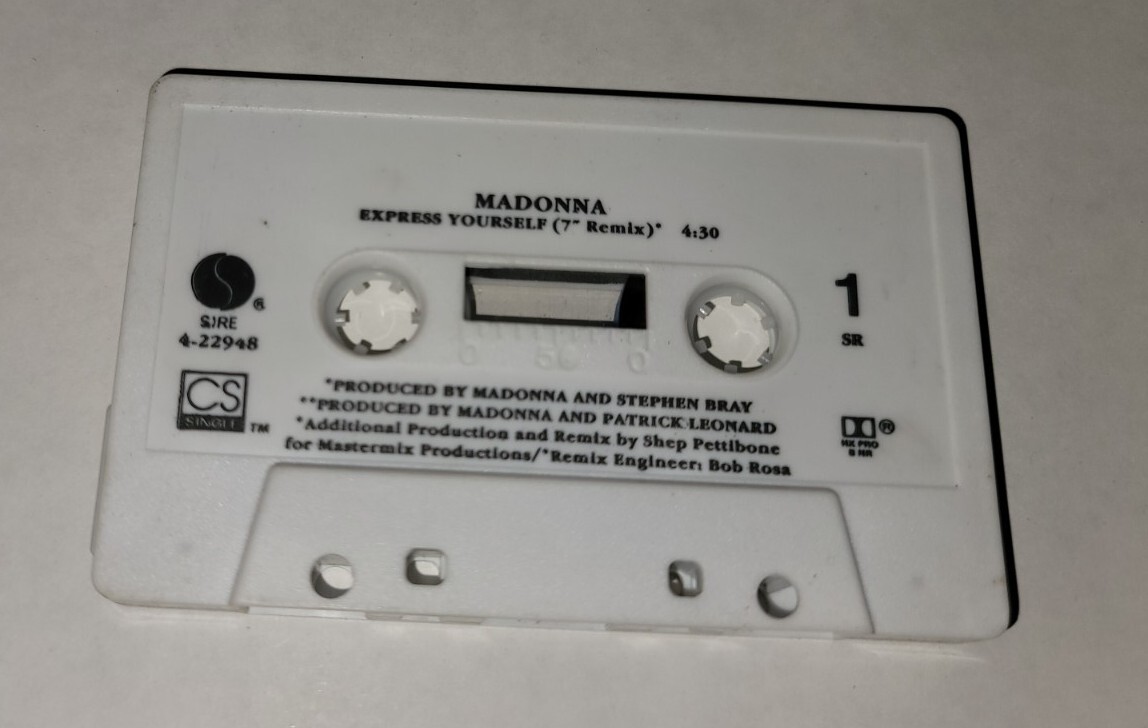 Vintage 1989 Madonna Express Yourself Cassette Single Sire