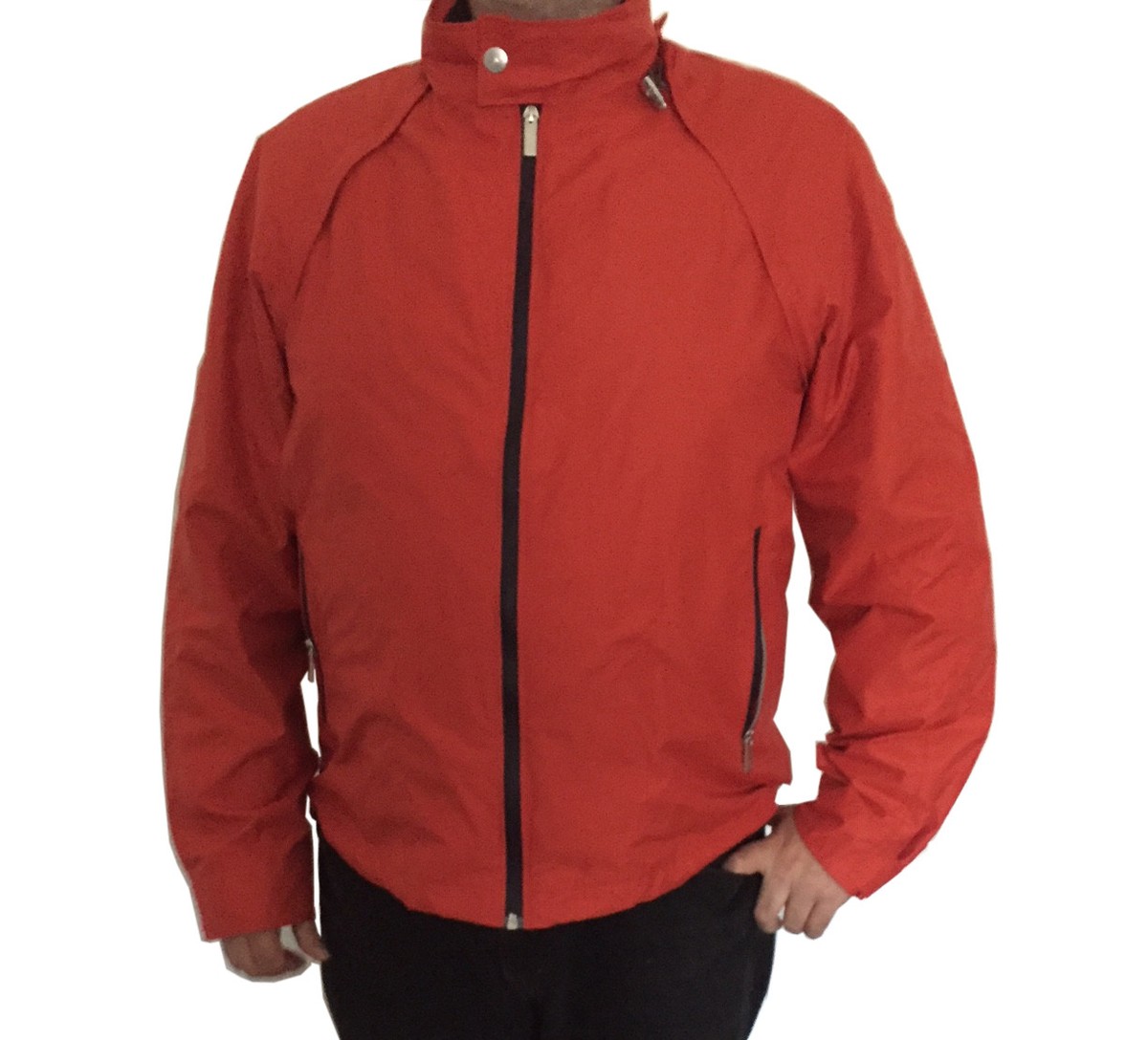 Z ZEGNA SPORT Mens Windbreaker Jacket Size XXL US Sz 44 Orange