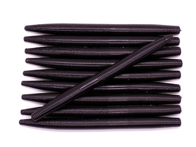 25-Count Bulk Senko-Style Stick Worm Soft Plastic Baits - Core Shot Design, #5 Size