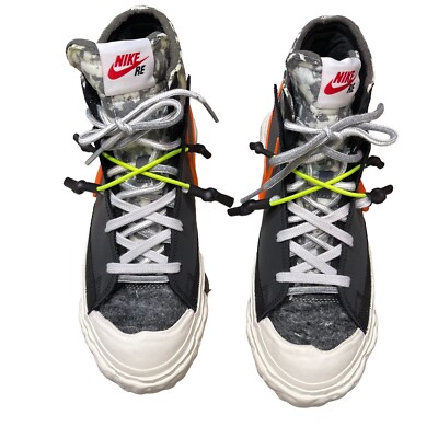 Nike Blazer Mens Sneakers Size 6 X READYMADE Mid Black Orange Grey