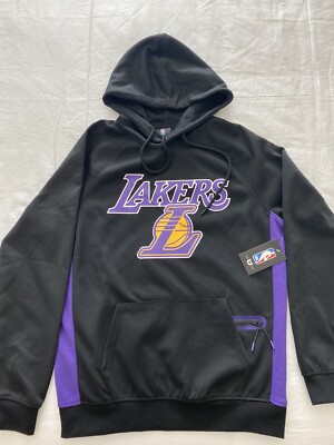 Los Angeles Lakers NBA Men's Hoodie Sweater Black Purple Size