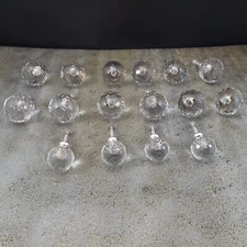 Faceted Round Heavy Clear Glass Prism Handle Pulls Reclaimed Vintage Lot of 16