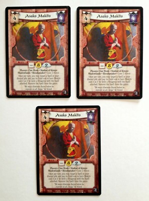 Asako Makito (3) L5R Legend of the Five Rings CCG Rise of the Shogun RotS