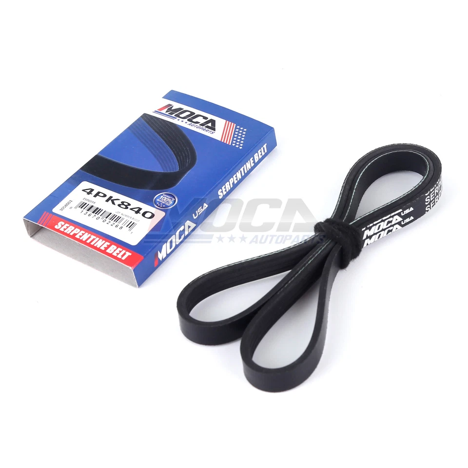 Cinturón Serpentine compatible con Acura 1995-2006, Nissan 1,8 L l4 GAS DOHC MOCA EPDM 4PK840 Foto 2 de 4