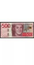 Sweden 500 Kronor Banknote. Single Swedish 500 Kroner Note. Cir Banknotes. H
