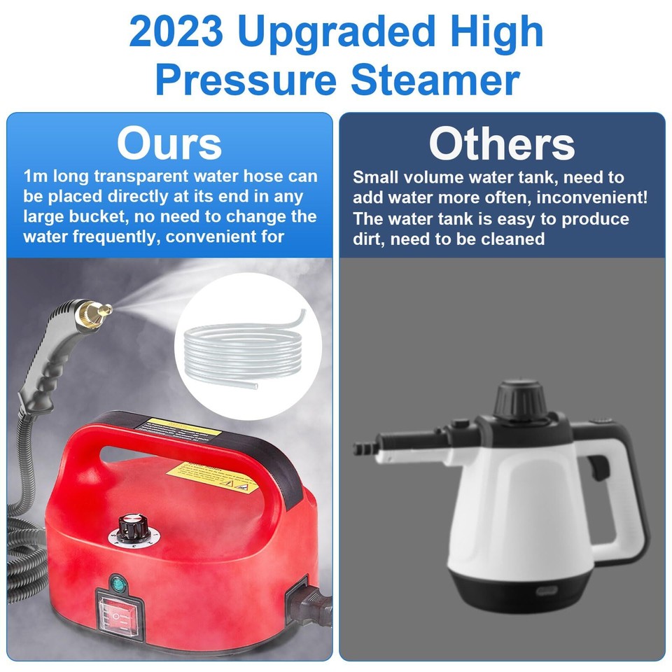 2500W Portable Steam Cleaner, Steam Shot Cleaner Handheld Steamer for