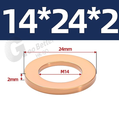 Copper Sealing Washers Metric - M3 M4 M5 M6 M8 M10 M12 M14-M60 Sump Plug Washer - Picture 87 of 130