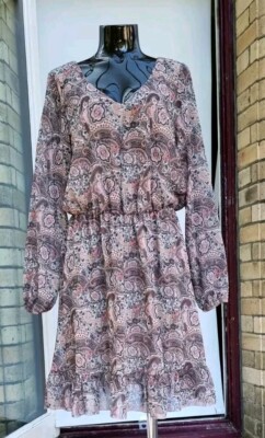 Floral Floaty Women's Mesh Dress Size L