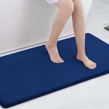 Memory Foam Bath Mat 47" x 24" Extra Soft Absorbent Bathroom Rugs Non Slip Ba...