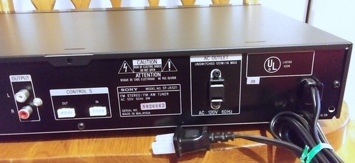 SONY ST-JX521 QUARTZ LOCK DIGITAL SYNTHESIZER AM/FM STEREO RADIO TUNER 60HZ 8W - Picture 8 of 10