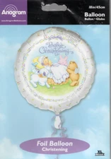 Anagram 18"  Round Helium Foil Balloon BABY'S CHRISTENING