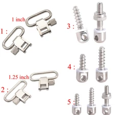 1/1.25 Inch Silver Color QD Quick Detachable Mount Stud Screws Sling Swivel Set