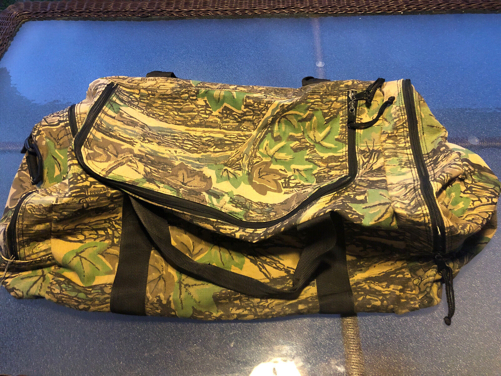 Vintage Trebark Duffle Bag Hunting Outdoors Texsport