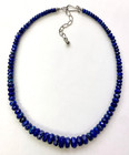 HSN Jay King Sterling Silver Graduated Lapis Faceted Bead 18" Necklace — photo 1