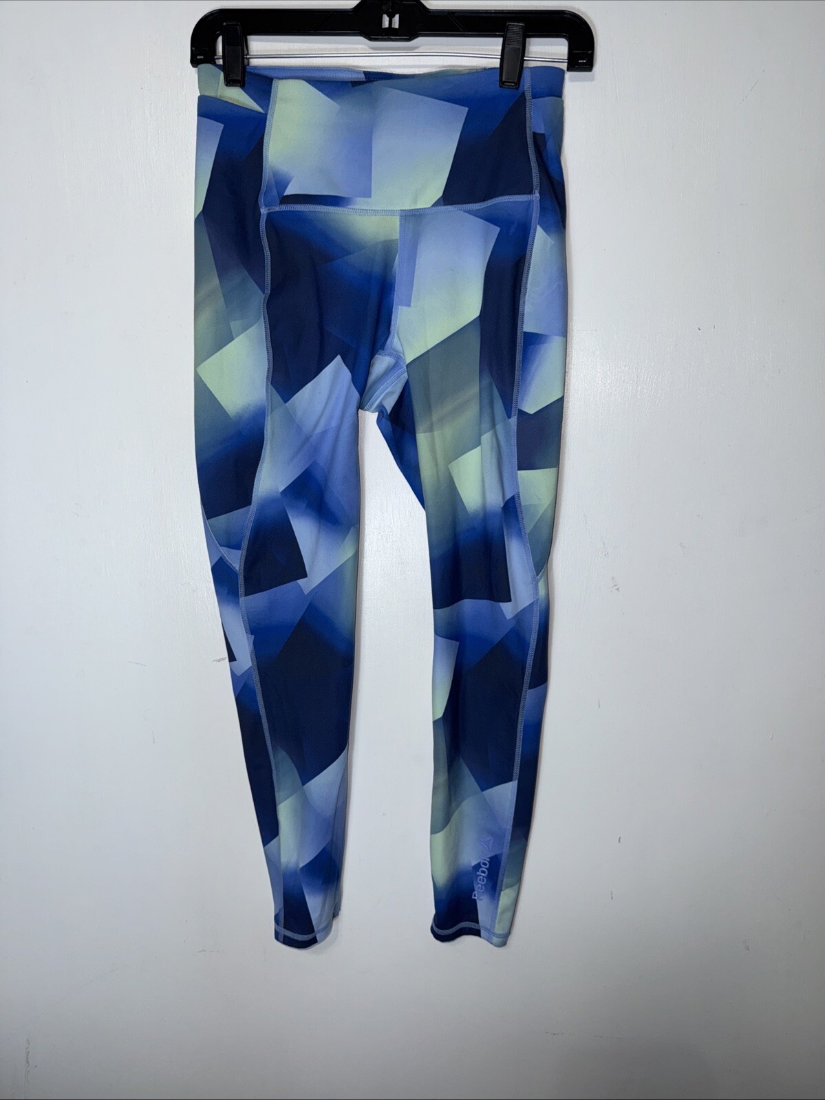 Reebok Women’s Printed Evolution Mid Rise Small Leggings Small Blue Speedwick