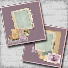 Hearts  Lace - 2 Premade Scrapbook Pages - EZ Layout 5720