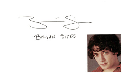 Brian Sites Signed Auto 3x5 Index Card Terminator 3