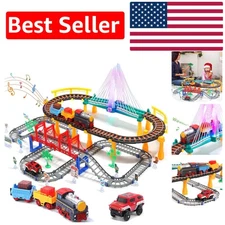 Multicolor Electric Toddler Train Playset - Ideal Christmas Gift for Ages 3-8