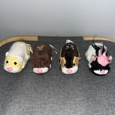 AS IS Lot of 4 Zhu Zhu Pets- Tested 1 Working 2 Sound Only And 1 Not Working