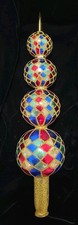 1989 Christopher Radko Harlequin Finial 14" Tree Topper 89-107-0 **See Pictures*