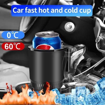 2 In1 Car Heating Cooling Cup 12V Smart Car Cup Holder Digital Temperature Displ