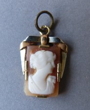 Petit pendentif en OR massif et camée gold cameo bijou ancien