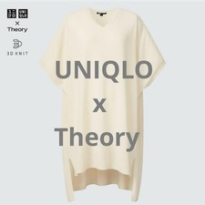 Uniqlo Theory 3D Extra Fine Merino Wool Sweater Women M Off White