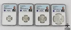 Set of 4: 2023 FIJI T-1 Fractional Silver Eagles .999 Fine Silver Coins NGC MS70