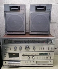 VTG Sound Design 5959 AM FM Stereo Receiver Cassette Tape Deck 8 Track Speakers