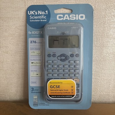 Casio FX-83GTX wissenschaftlicher Taschenrechner UK Prüfung genehmigt GCSE - BRANDNEU - BLAU