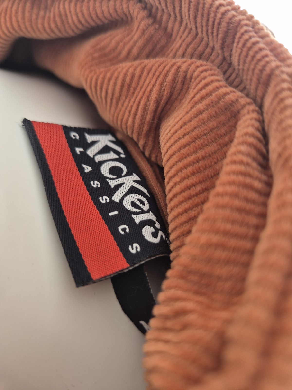 Kickers Orange Corduroy Puffer Jacket, with Logo, SIZE M #01 image 6