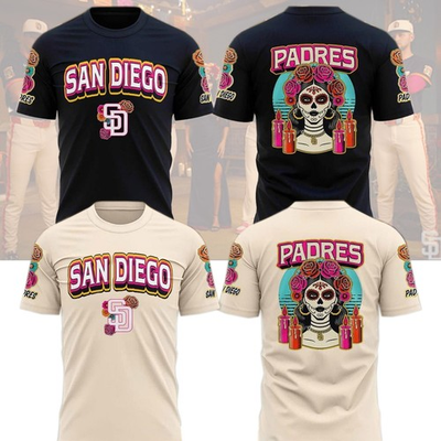 #ad NEW San Diego Padres 2026 Dia de los Muertos Night City Connect AOP Fan Look $25.99
