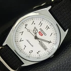 AUTOMATIC VINTAGE REFURBISHED SEIKO 5 JAPAN 6309A MENS WHITE WATCH a441398-4
