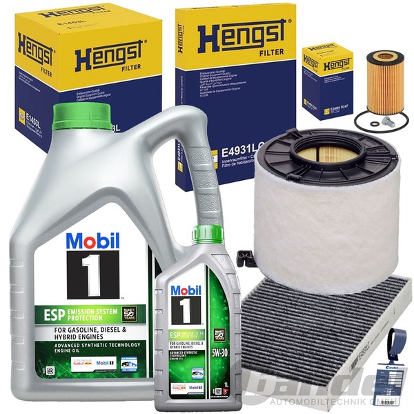 Hengst Filterset+Mobil 5W30 ÖL Passend FüR TDI Audi A4 B9 A5 F53 Q5 FY-image