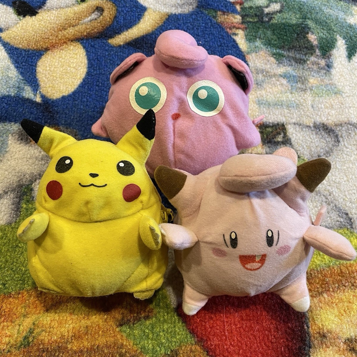 Pokémon Reversible Plush Lot Pikachu Clefairy Jigglypuff KFC China