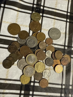 #ad Foreign European Euro Coin Lot of Assorted Coins $15.00