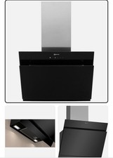 Neff D65IHM1S0B 60cm Glass Angled Chimney Hood - Black