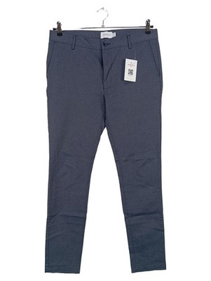 Topman Herren Stoffhose Chinohose Grau W34 L32 Strukturmuster Business Baumwolle
