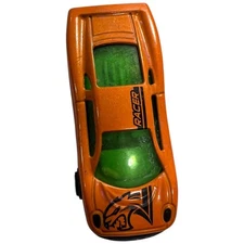  Greenbrier International 9809 Orange Green Racer Diecast Car 164