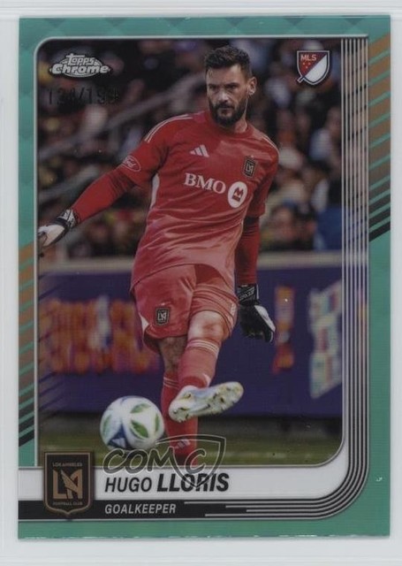 2025 Topps Chrome MLS Aqua Refractor 124/199 Hugo Lloris #50 12wc