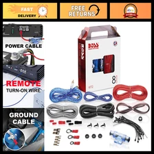 Complete 8 Gauge Car Amplifier Wiring Kit - Power, Ground, Speaker Wires & Termi