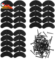 Heel Plates 30 PCS Rubber Shoes Heel Taps Tips Repair Pad Replacement for Boots 
