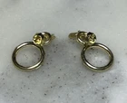 Vintage *Barbie* Jewelry Accessory: Faux Gold Rhinestone 90's Hoop Earrings