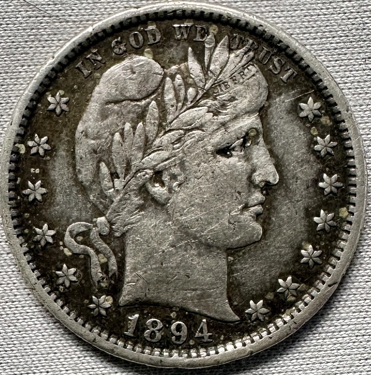 【希少】古銭　1894年　バーバークォーター　O　ニューオーリンズ　未使用 1894 Year Barber Quarters (1892-1916) for sale | eBay